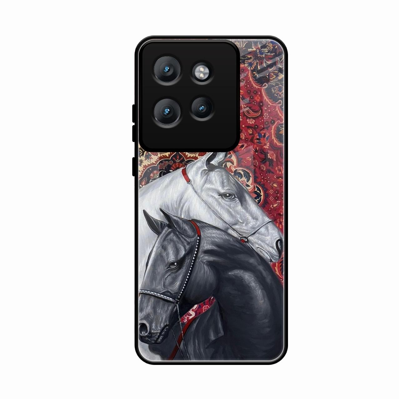 Regal Stallion Tapestry Glass Case For Motorola