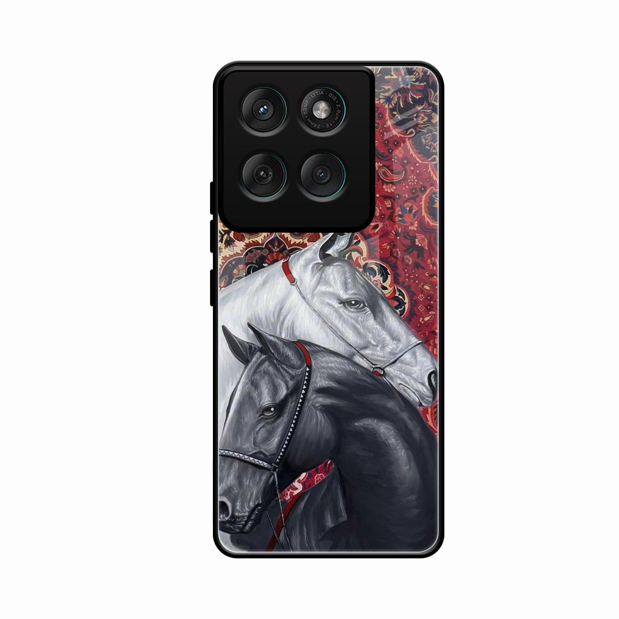 Regal Stallion Tapestry Glass Case For Motorola