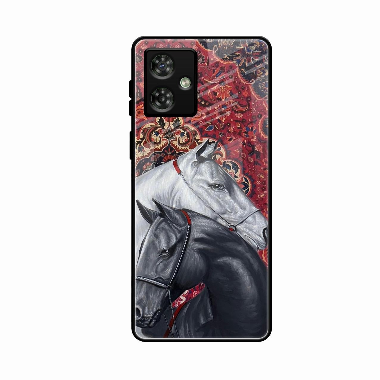 Regal Stallion Tapestry Glass Case For Motorola