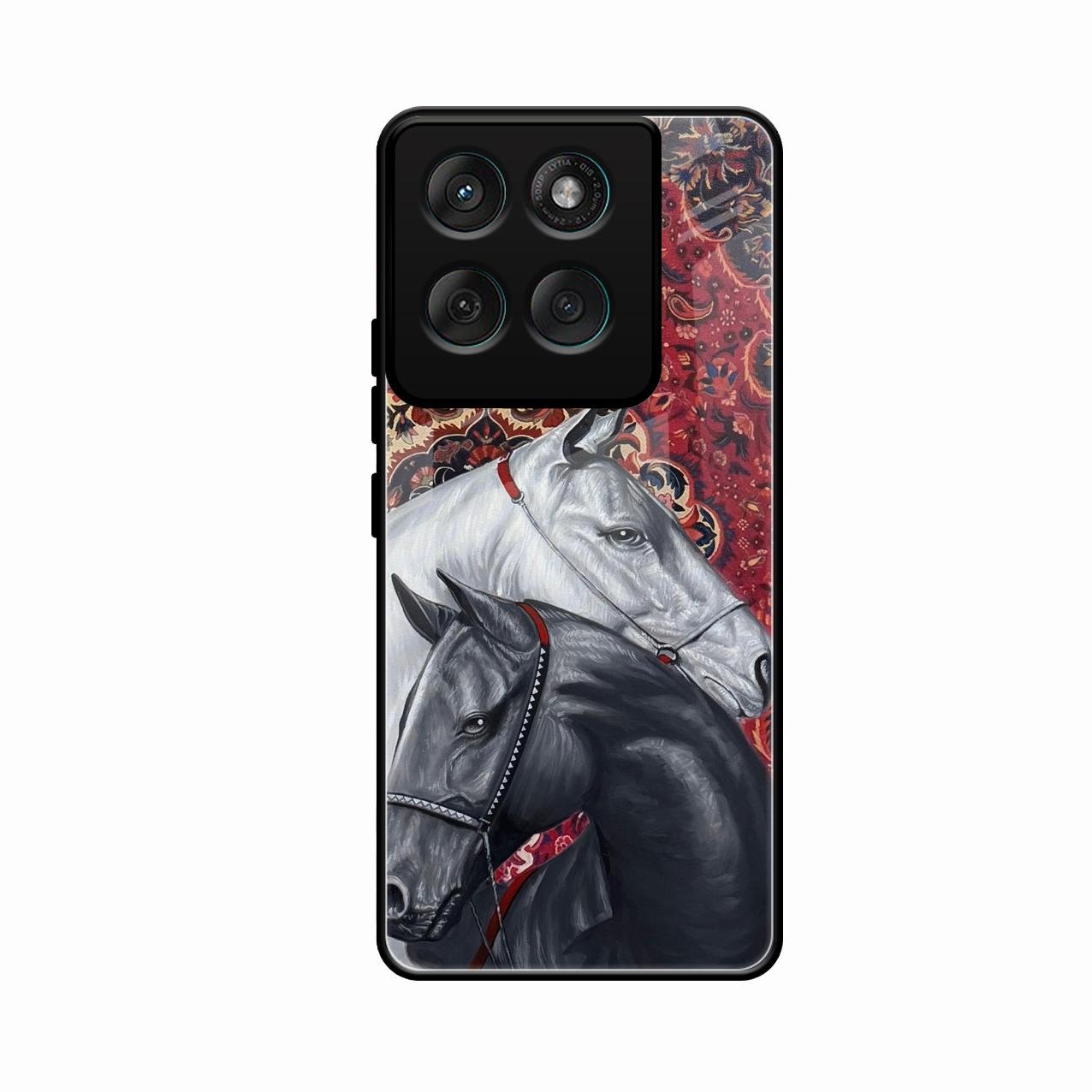 Regal Stallion Tapestry Glass Case For Motorola
