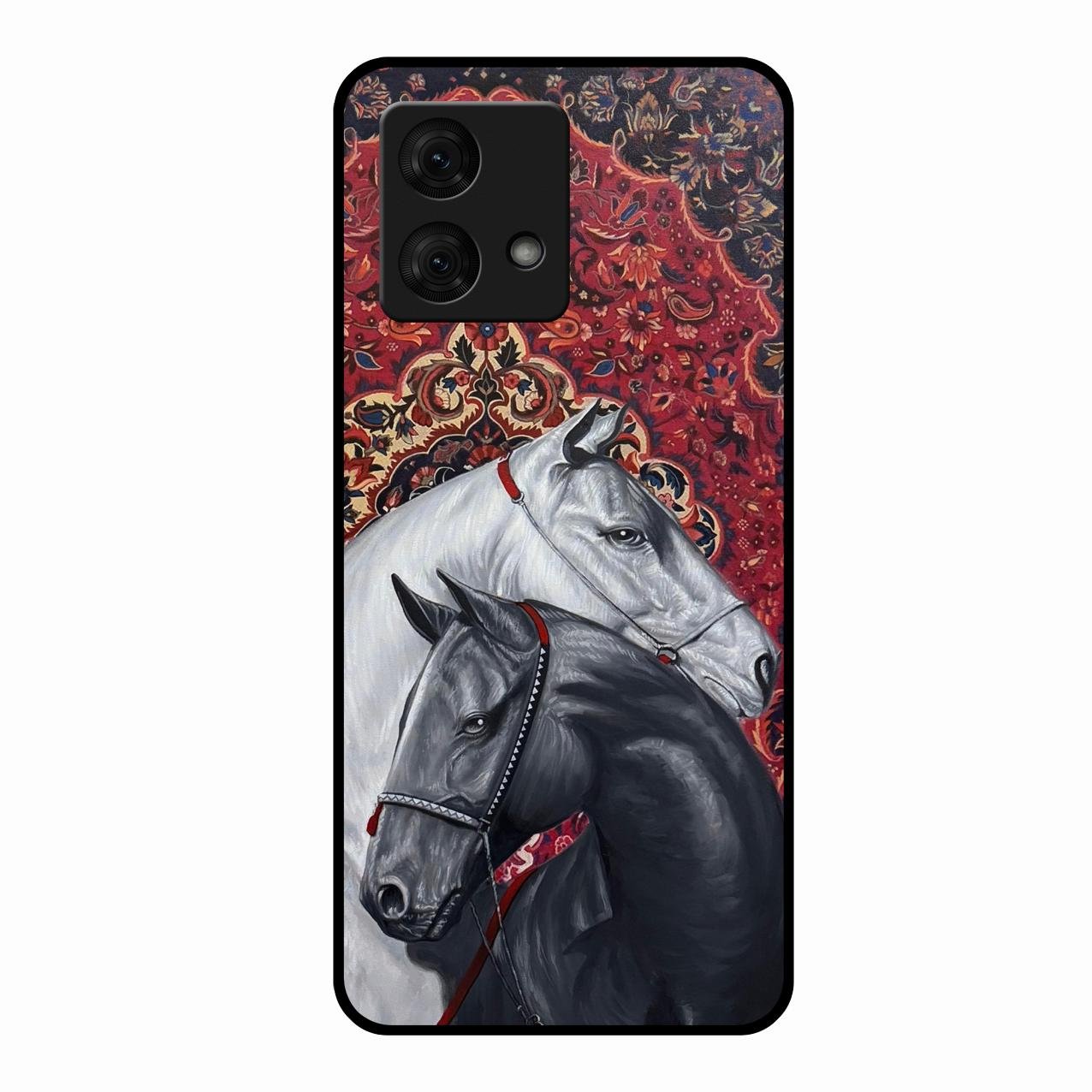Regal Stallion Tapestry Glass Case For Motorola