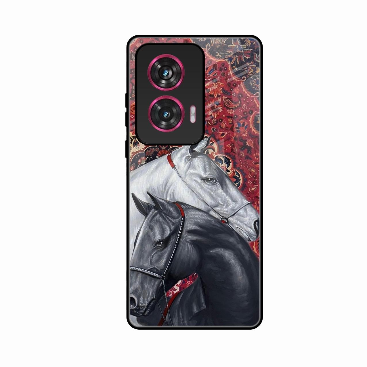 Regal Stallion Tapestry Glass Case For Motorola