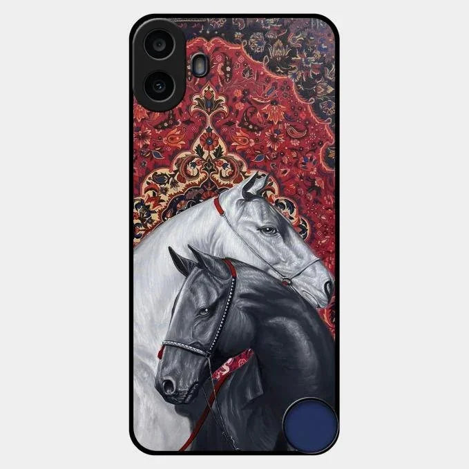 Regal Stallion Tapestry Glass Case For Nothing
