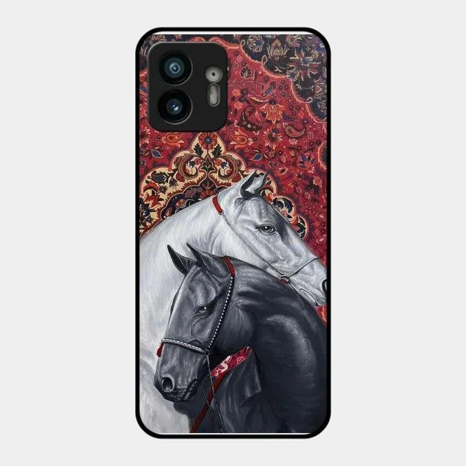 Regal Stallion Tapestry Glass Case For Nothing