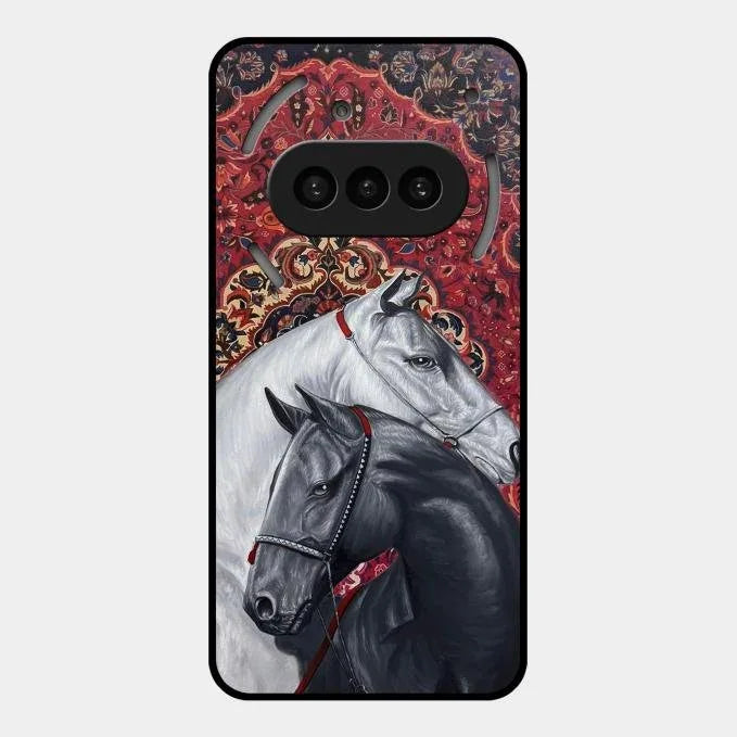 Regal Stallion Tapestry Glass Case For Nothing
