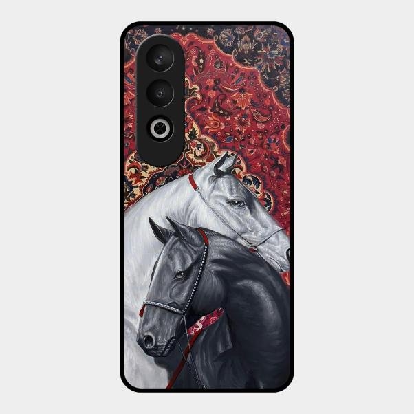 Regal Stallion Tapestry Glass Case For OnePlus