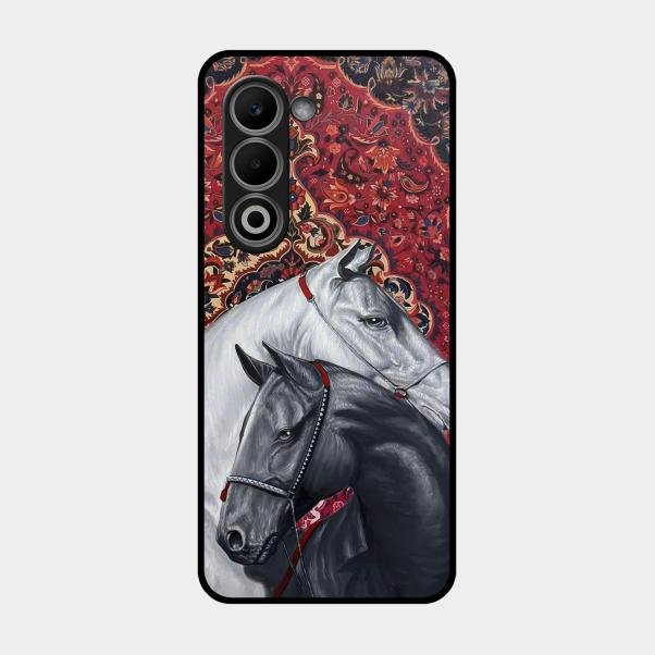 Regal Stallion Tapestry Glass Case For Oppo
