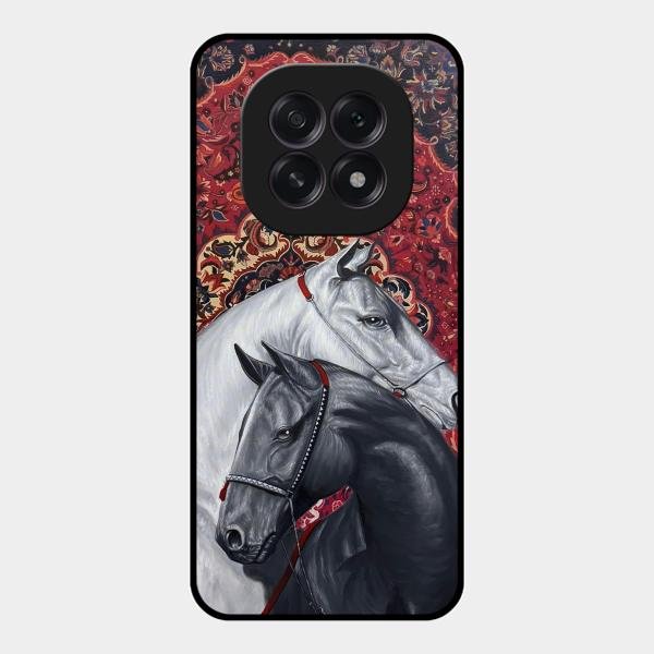Regal Stallion Tapestry Glass Case For Oppo