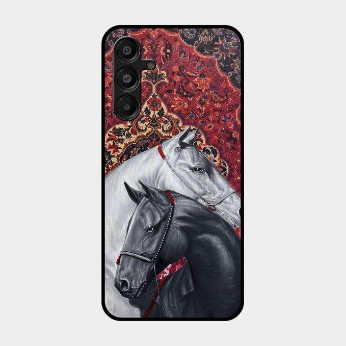 Regal Stallion Tapestry Glass Case For Samsung