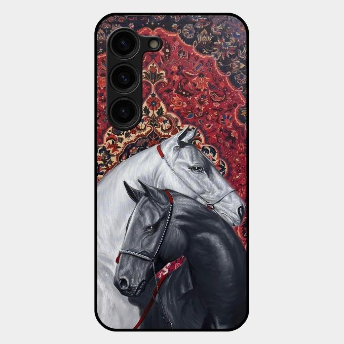 Regal Stallion Tapestry Glass Case For Samsung
