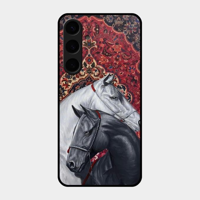 Regal Stallion Tapestry Glass Case For Samsung