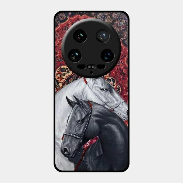 Regal Stallion Tapestry Glass Case For Redmi