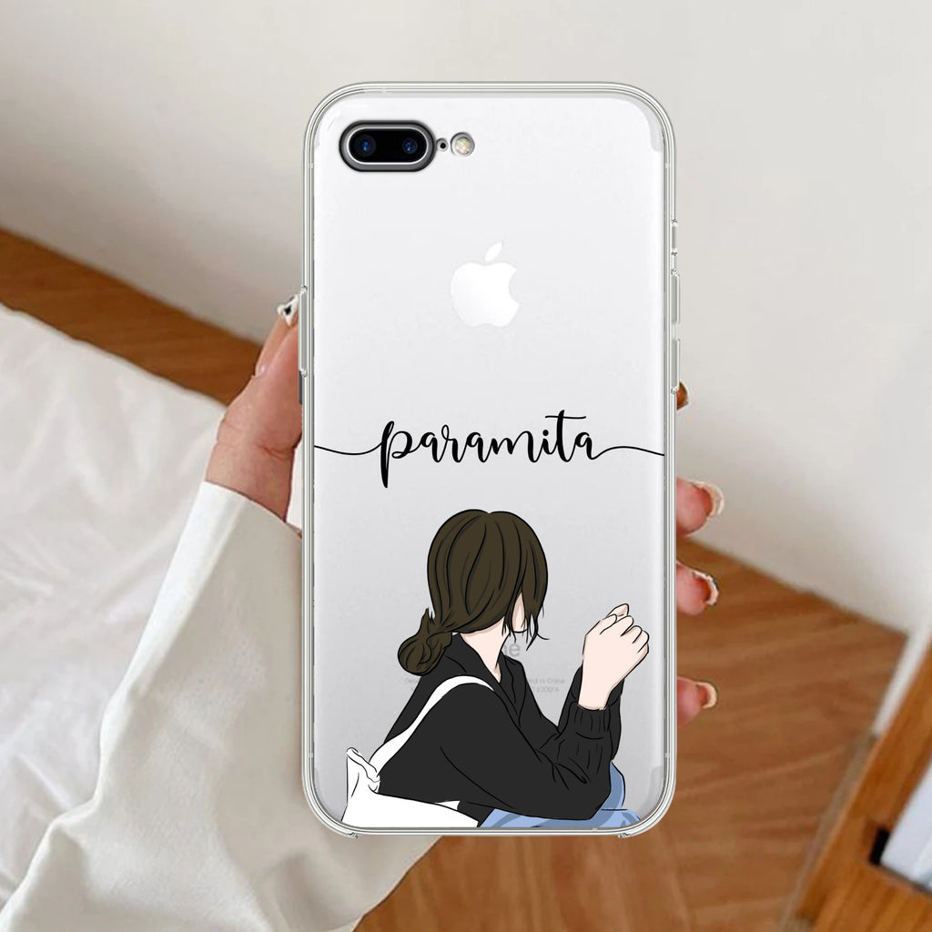 Relax Mood Customize Anti Yellow Clear Case For iPhone 7 Plus / iPhone 8 Plus