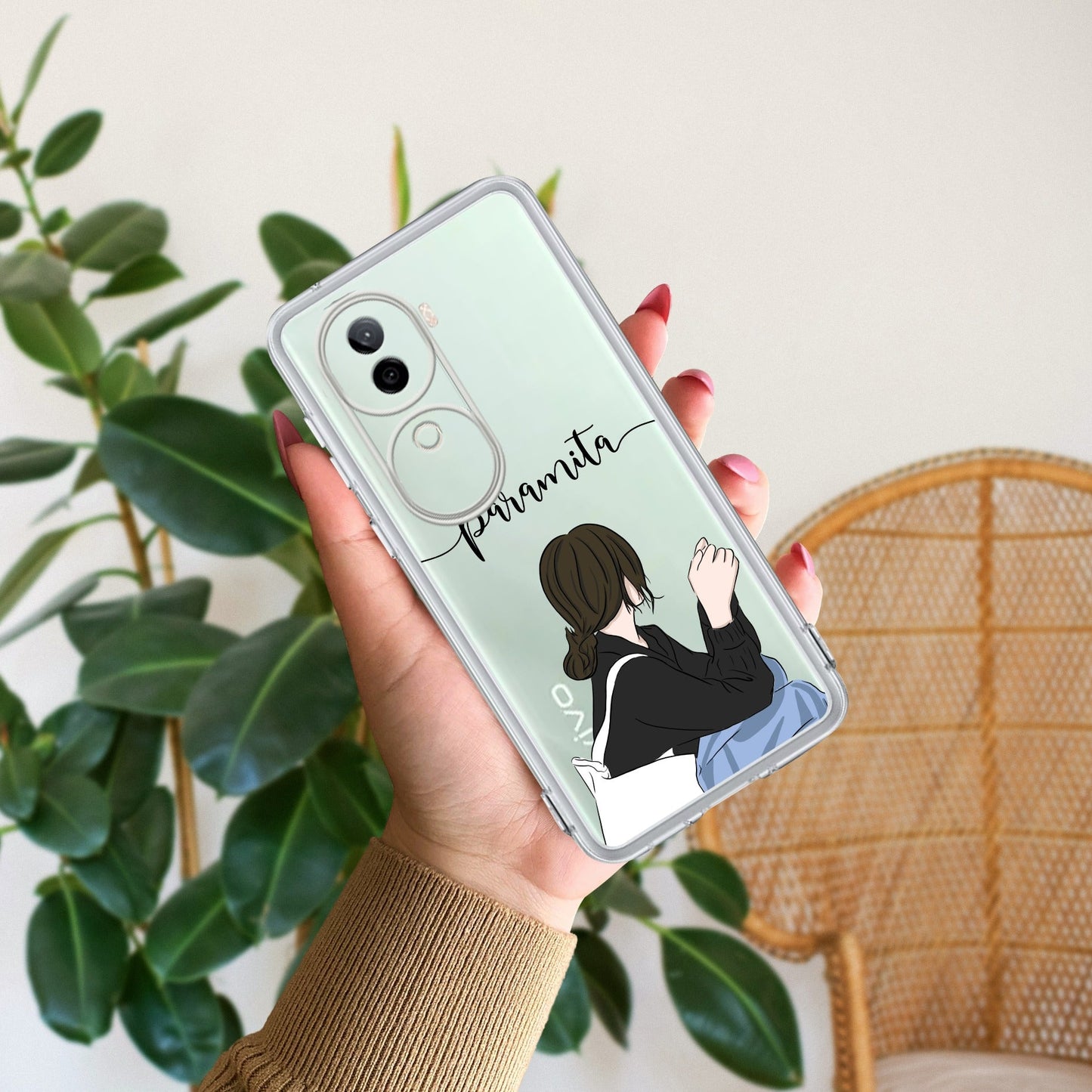 Relax Mood Customize Transparent Silicon Case For Vivo