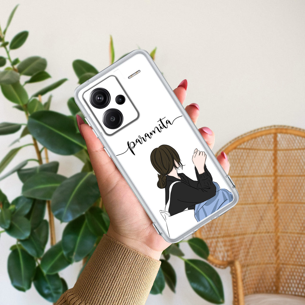 Relax Mood Customize Transparent Silicon Case For Redmi Note 13 Pro Plus 5G