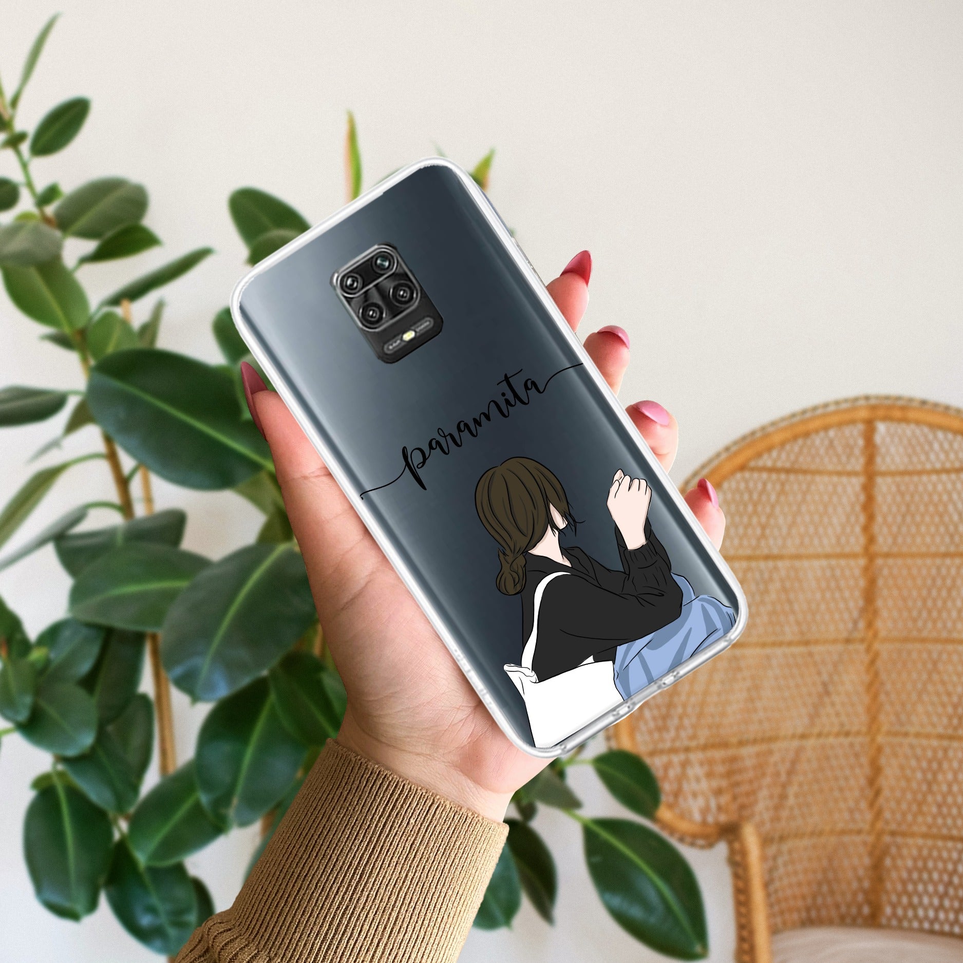 Relax Mood Customize Transparent Silicon Case For Redmi Note 9 Pro