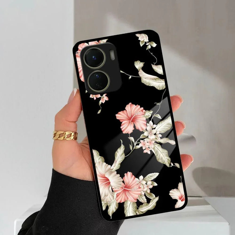 Retro Floral Glass Phone Case And Cover For Vivo - ShopOnCliQ