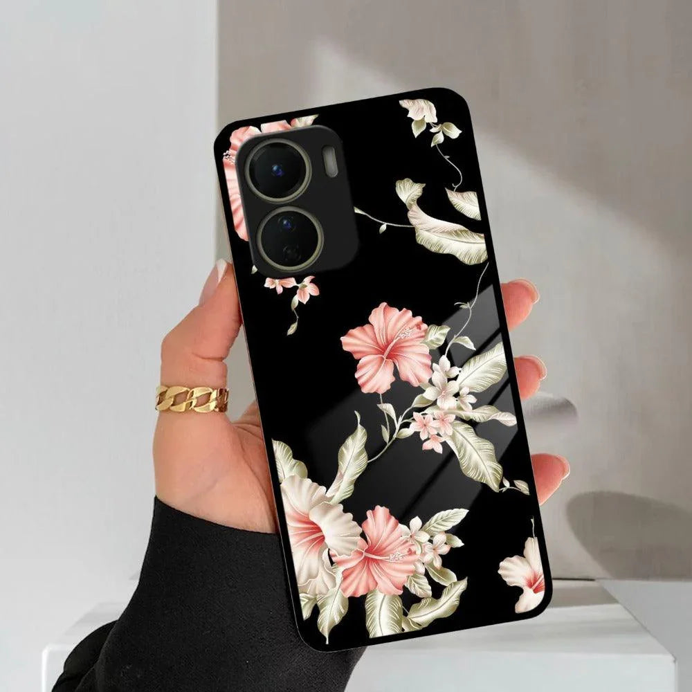 Retro Floral Glass Phone Case And Cover For Vivo - ShopOnCliQ