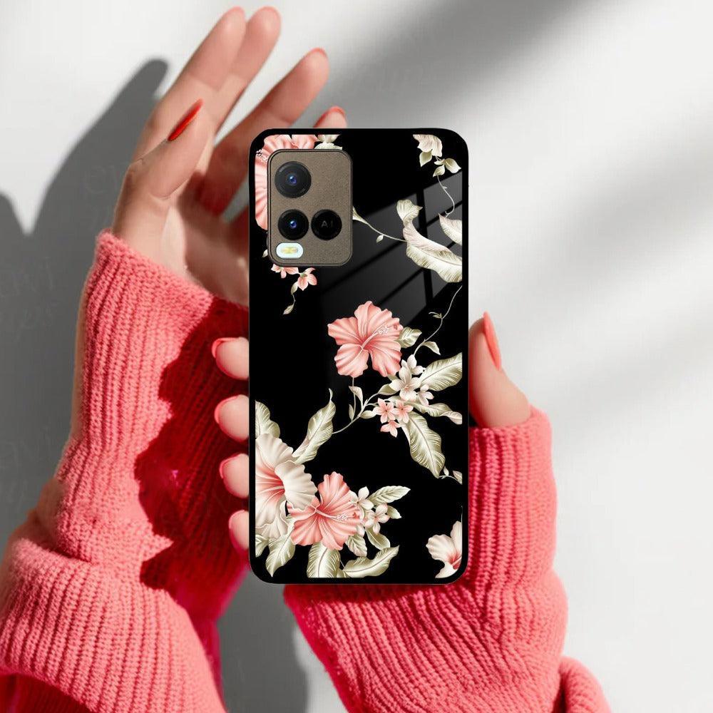 Retro Floral Glass Phone Case And Cover For Vivo - ShopOnCliQ