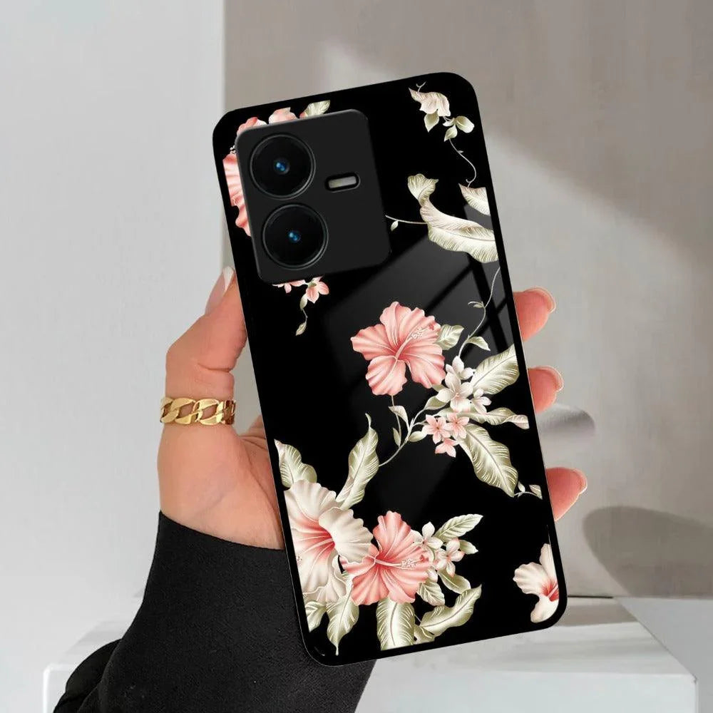 Retro Floral Glass Phone Case And Cover For Vivo - ShopOnCliQ