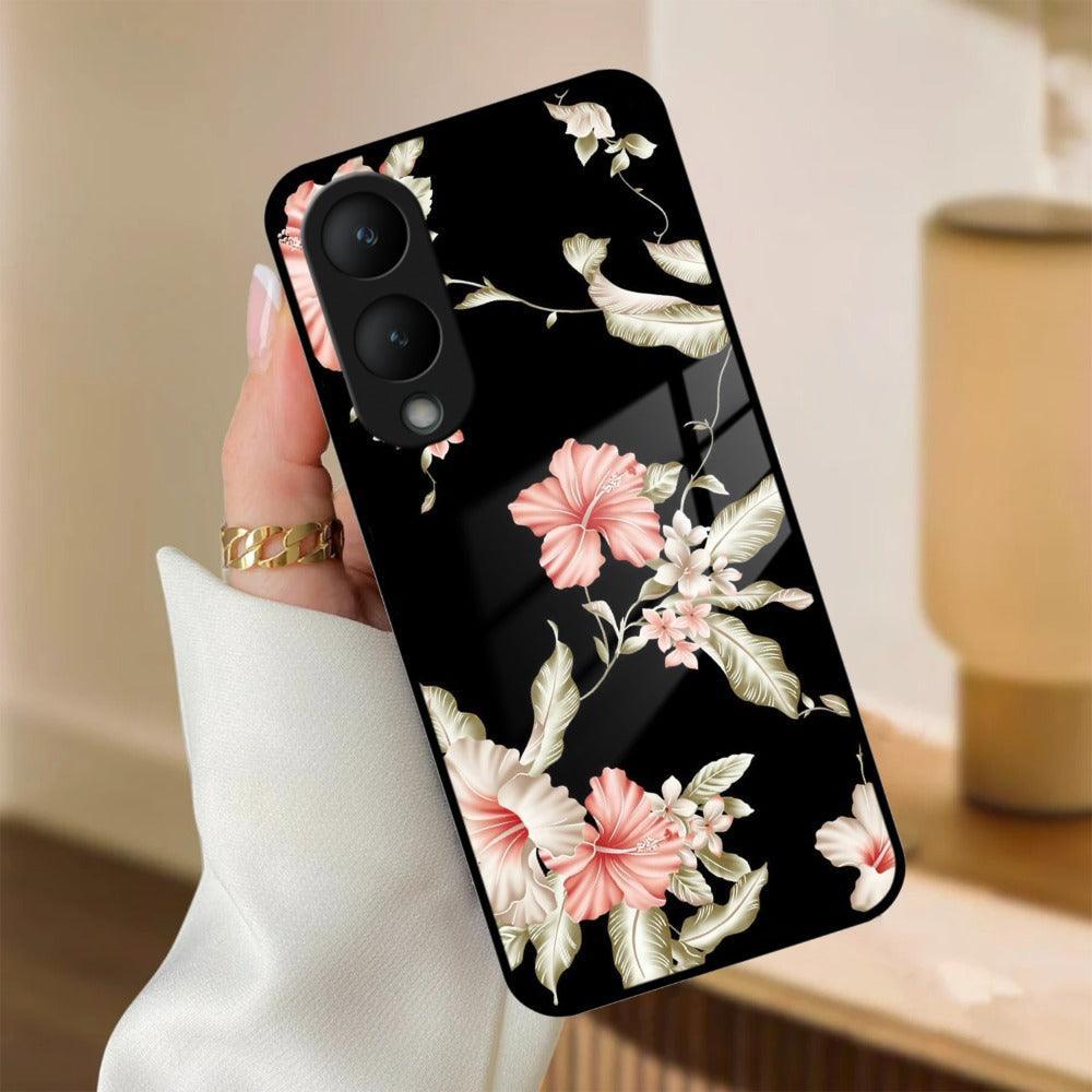 Retro Floral Glass Phone Case And Cover For Vivo - ShopOnCliQ