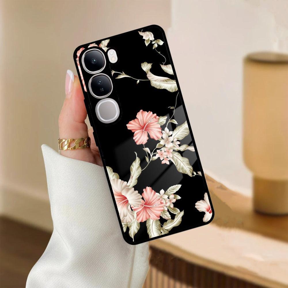 Retro Floral Glass Phone Case And Cover For Vivo - ShopOnCliQ