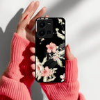 Retro Floral Glass Phone Case And Cover For Vivo - ShopOnCliQ