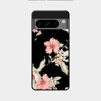 Retro Floral Glass Phone Case For Google Pixel 8 Pro 5G
