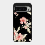 Retro Floral Glass Phone Case For Google Pixel 9 Pro Xl