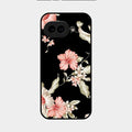 Retro Floral Glass Phone Case For Google Pixel 9A 5G