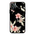 Retro Floral Glass Phone Case For iPhone 11 Pro Max
