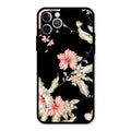 Retro Floral Glass Phone Case For iPhone 11 Pro