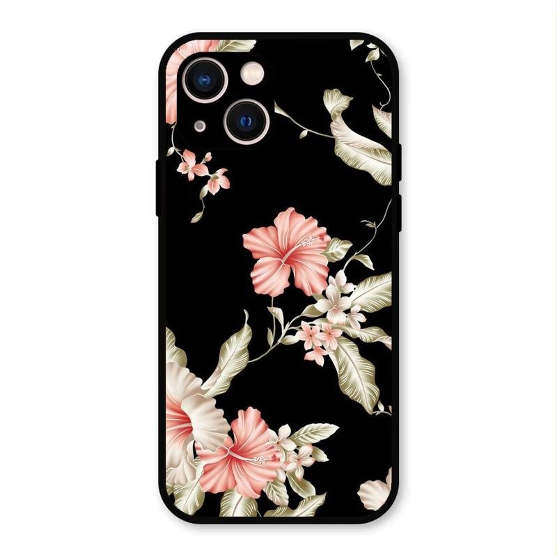 Retro Floral Glass Phone Case And For iPhone 13
