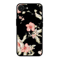 Retro Floral Glass Phone Case For iPhone 16e