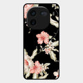 Retro Floral Glass Phone Case For Iqoo 12 5G