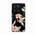 Retro Floral Glass Phone Case For Motorola Edge 60 Pro 5G