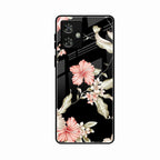 Retro Floral Glass Phone Case For Motorola G54 5G