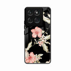 Retro Floral Glass Phone Case For Motorola G67 Power 5G