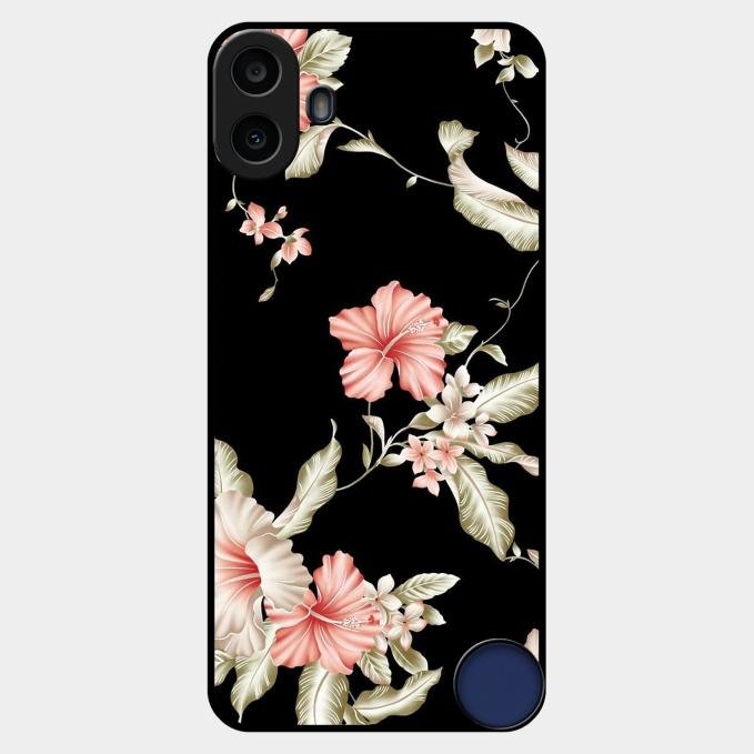 Retro Floral Glass Phone Case For Nothing Cmf Phone 1