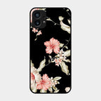 Retro Floral Glass Phone Case For Nothing Phone 1