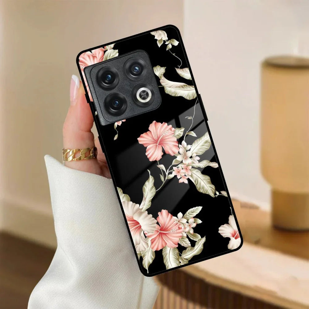 Retro Floral Glass Phone Case And Cover For OnePlus - ShopOnCliQ