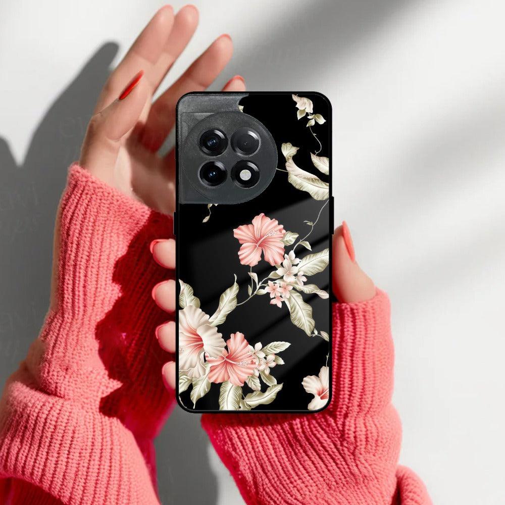 Retro Floral Glass Phone Case And For OnePlus