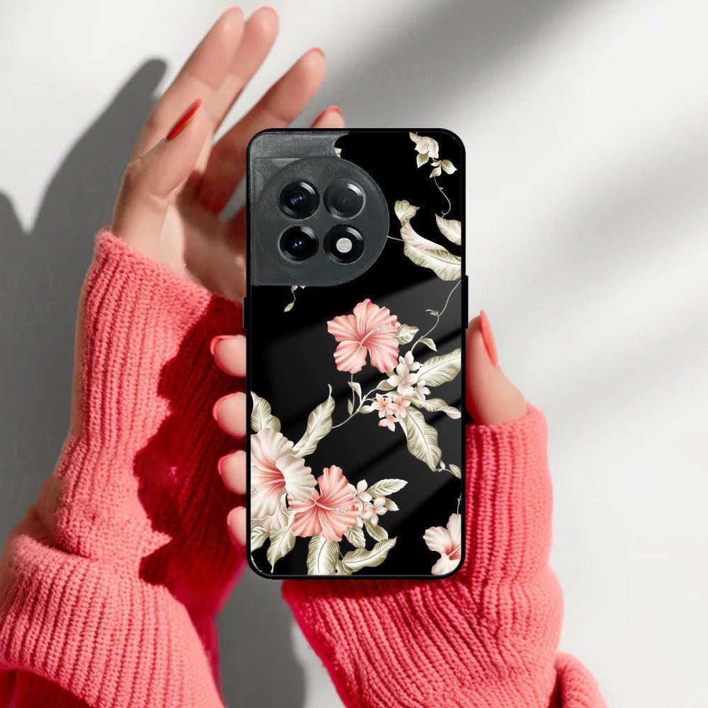 Retro Floral Glass Phone Case And Cover For OnePlus - ShopOnCliQ