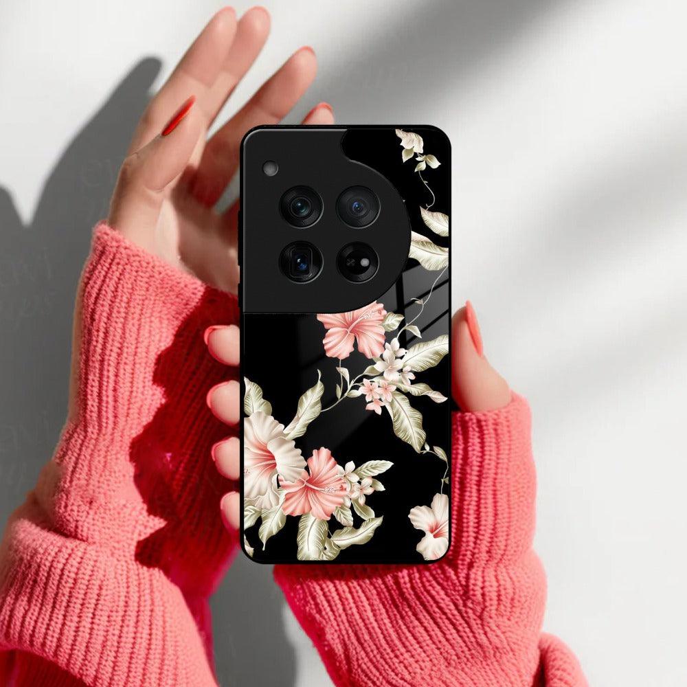 Retro Floral Glass Phone Case And For OnePlus