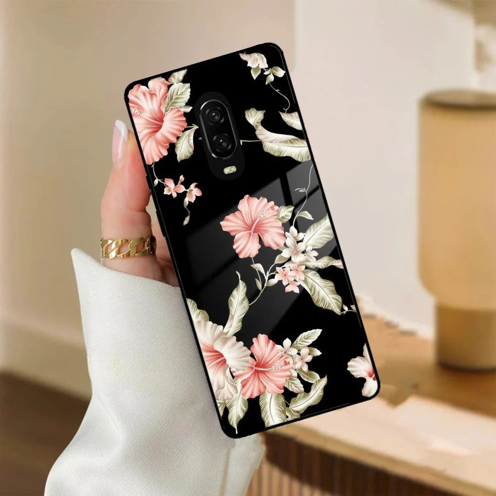 Retro Floral Glass Phone Case And Cover For OnePlus - ShopOnCliQ