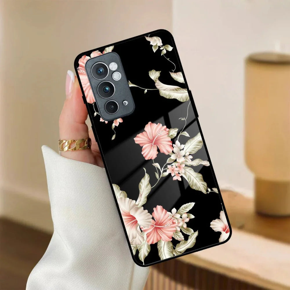Retro Floral Glass Phone Case And Cover For OnePlus - ShopOnCliQ