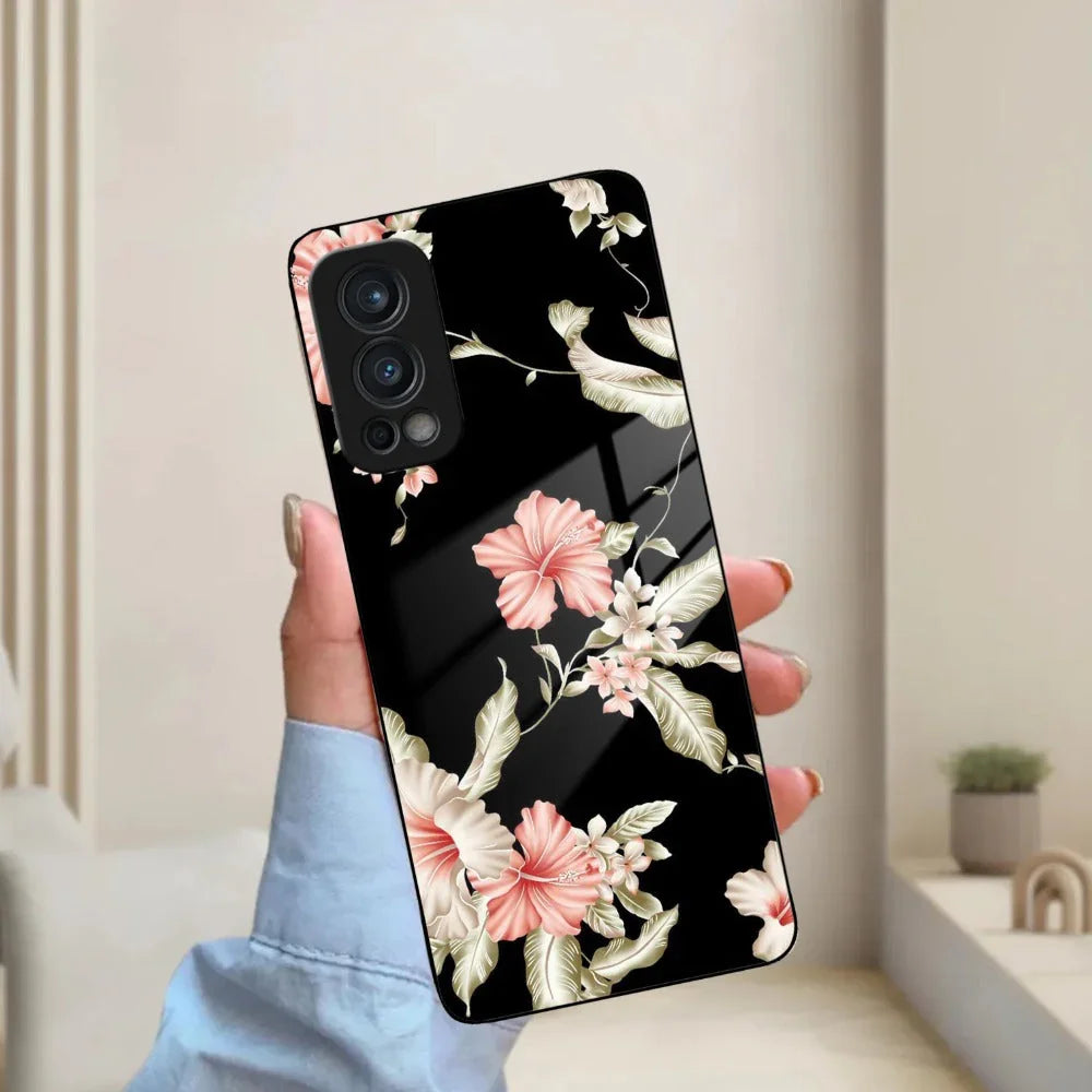 Retro Floral Glass Phone Case And Cover For OnePlus - ShopOnCliQ