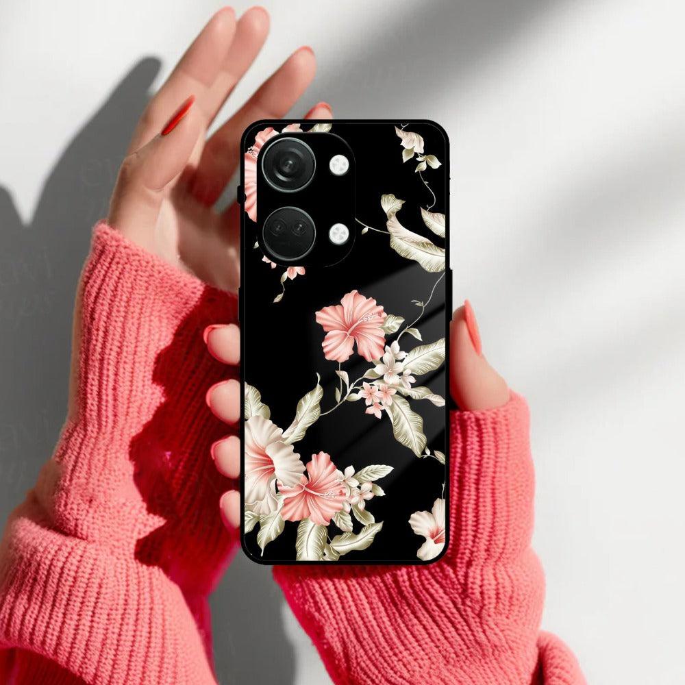 Retro Floral Glass Phone Case And For OnePlus