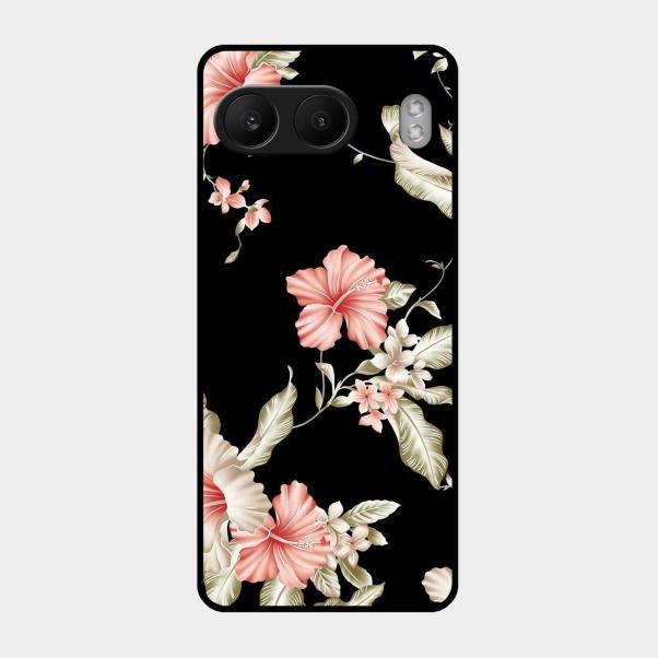 Retro Floral Glass Phone Case For Oneplus Nord 4 5G