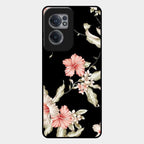 Retro Floral Glass Phone Case For Oneplus Nord Ce 2 5G